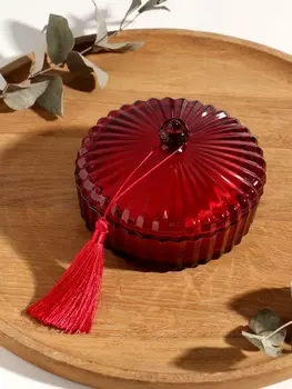 Ароматическая свеча в шкатулке «Красная», 3 фитиля, роза, 13.313.39.5 см