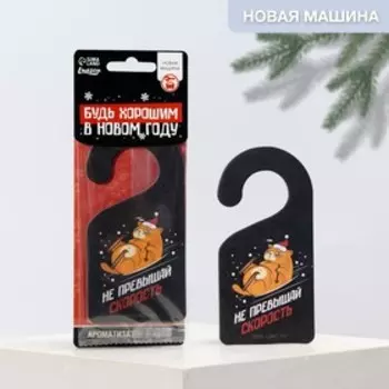 Ароматизатор бумажный на крюке «Не привышай скорость», новая машина