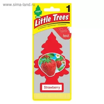 Ароматизатор Ёлочка Little Trees Клубника, Strawberry