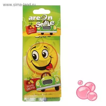 Ароматизатор на зеркало Areon смайлик тутти фрутти 704-SMR-314