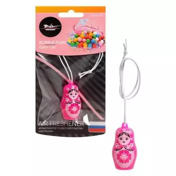 Ароматизатор подвесной AIRLINE пластик "Матрешка", бабл гам AFMA164