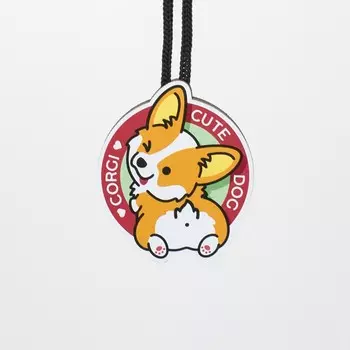 Ароматизатор подвесной из натурального дерева "Корги", без пропитки