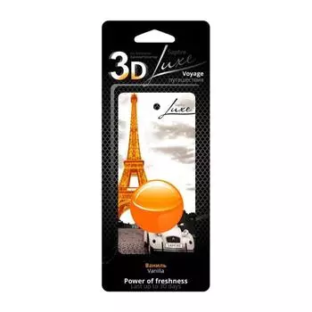 Ароматизатор подвесной Sapfire 3D гелевый Эйфелева башня, ваниль SAA-0785