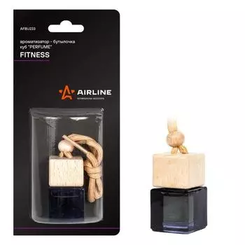 Ароматизатор подвесной в бутылочке AIRLINE куб Perfume, FITNESS AFBU233