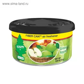Ароматизатор в баночке Little Trees, Fiber Can, Яблоко (Green Apple)