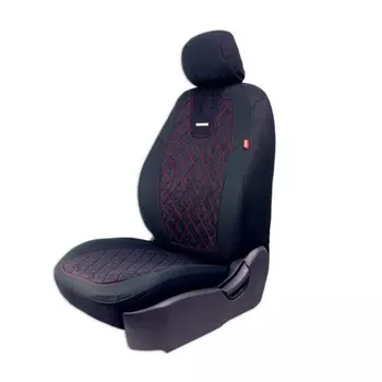 Авточехлы Colombo, алькантара, черный/красный