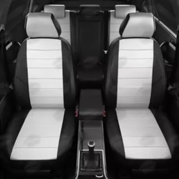 Авточехлы для ГАЗ Volga 3102 с 1980-2010г. седан Задняя спинка три секции, сидение единое, 4 подголовника