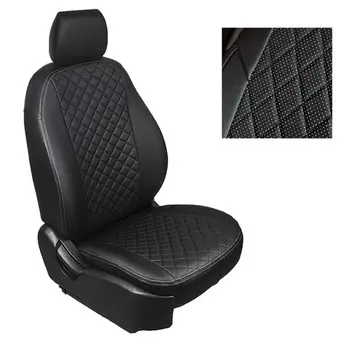 Авточехлы для Kia Rio X-Line, (40/60), 2017-н.в, Ромб , экокожа, набор