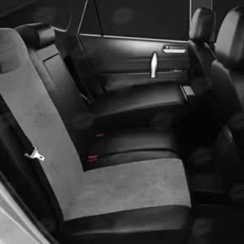 Авточехлы для Mercedes Benz A-classe W176 с 2012-2018 г., хэтчбек, алькантара, экокожа, цвет тёмно-серый, чёрный