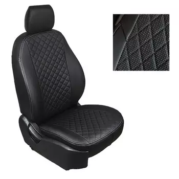 Авточехлы для Nissan X-Trail, (T31), 2007-2014, Ромб , экокожа, набор