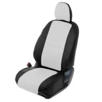 Авточехлы для Nissan X-Trail T32, 2014-, черный, белый, экокожа, набор