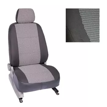 Авточехлы для Renault Duster 40/60, 2011-2015, темно-серый, набор