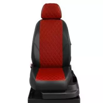 Авточехлы для Renault Duster с 2012-2015г. джип Задняя спинка 40 на 60, сиденье единое, 5-подголовников. ( с AIR-Bag перед сиденья)