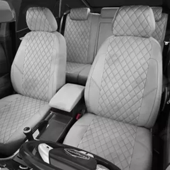 Авточехлы для Renault Sandero Stepway с 2014-н.в. хэтчбек Задние спинка и сиденье единые, 4-подголовника. (БЕЗ AIR-Bag передние сиденья)