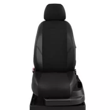 Авточехлы для Skoda Rapid 2 SPORT с 2020-н.в., лифтбек, жаккард, экокожа, цвет чёрный