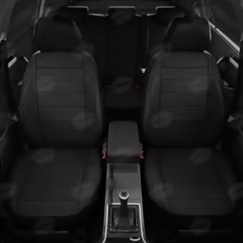 Авточехлы для Toyota Carina 6 T190 с 1992-1998г. седан Задняя спинка 40 на 60, сиденье единое, 2-надкрыльника, задний подлокотник (молния), 5-подголов