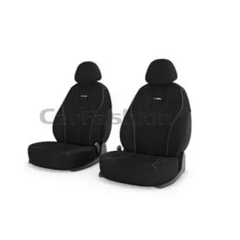 Авточехлы Douglas Front, трикотаж, черный/светло-серый