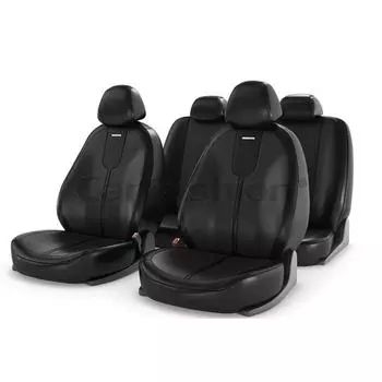 Авточехлы Gals, экокожа, черный