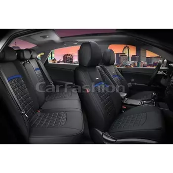 Авточехлы каркасные 5D BOOMERANG PLUS, сине-черные, комплект