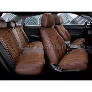 Авточехлы каркасные 5D SYMBOL PLUS, кофе, комплект