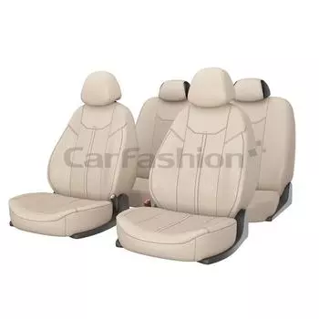 Авточехлы Mustang, экокожа, бежевый