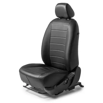 Авточехлы Rival Строчка (зад. спинка 40,60), Renault Duster II 2021-н.в., эко-кожа, черные, SC.4709.1