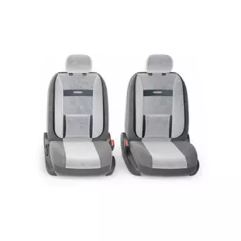 Авточехлы универcальные AUTOPROFI COMFORT, COM-1105 D.GY/L.GY (M), велюр, набор из 11 предметов, цвет тёмно-серый/светло-серый
