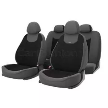 Авточехлы универсальные Arizona, жаккард, черный/темно-серый