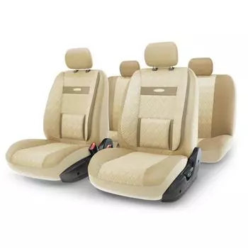 Авточехлы универсальные COMFORT COM-1105GP светло бежевый/светло бежевый, 11 предметов