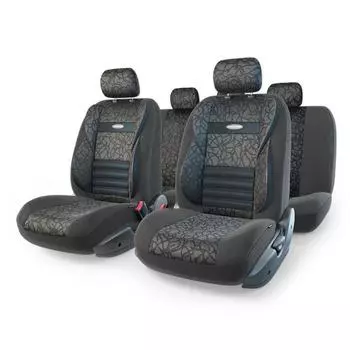 Авточехлы универсальные COMFORT COMBO CMB-1105 "ANTHRACITE" черный, 11 предметов