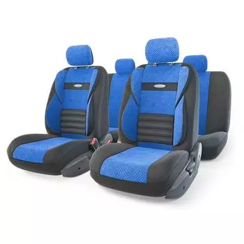 Авточехлы универсальные COMFORT COMBO CMB-1105 чёрный/синий, 11 предметов