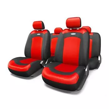 Авточехлы универсальные EXTREME XTR-803 чёрный/красный, 8 предметов