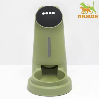 Автокормушка 3.8 л, нескользящие ножки, зелёная