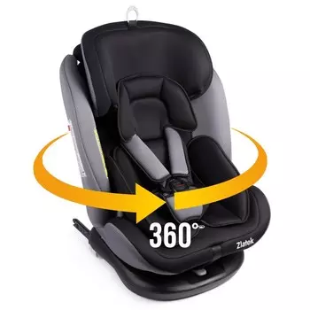 Автокресло детское Zlatek Cruiser, группа 0+/1/2/3 (0-36 кг), крепление Isofix, цвет чёрно-серый