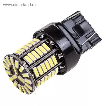 Автолампа диод T20 (W21/5W) 12V 66 SMD диодов 2-конт Белая Skyway, S08201400