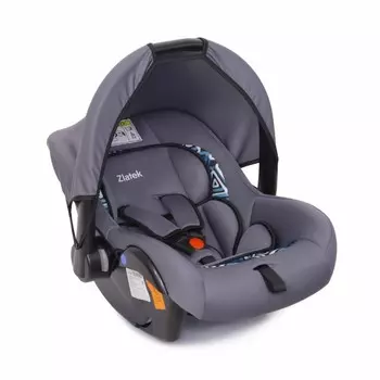 Автолюлька детская Zlatek Colibri Lux, группа 0+ (0-13 кг), принт мозаик, цвет серый