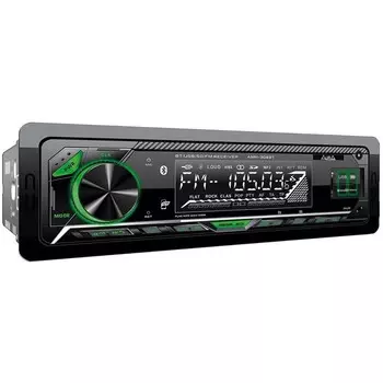 Автомагнитола AURA MP3/WMA AMH-306BT, Bluetooth, USB/micro SD, FLAC, iOS, Android, зелёная 1028849