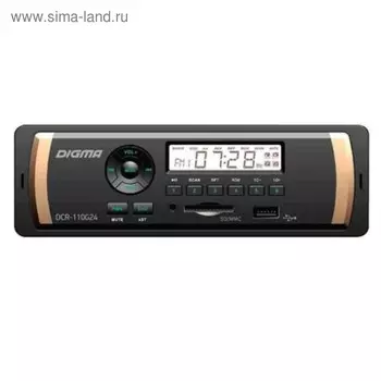 Автомагнитола Digma DCR-110G24, 24 В, AUX, SD, USB