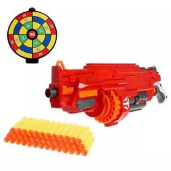 Автоматический бластер FIRE, стреляет мягкими пулями, работает от аккумулятора