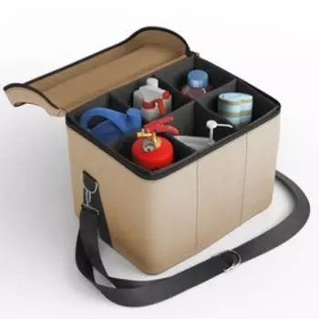 Автомобильная сумка, экокожа, бежевая