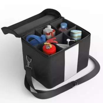 Автомобильная сумка, экокожа, чёрно-белая