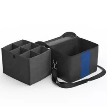 Автомобильная сумка, экокожа, чёрно-синяя