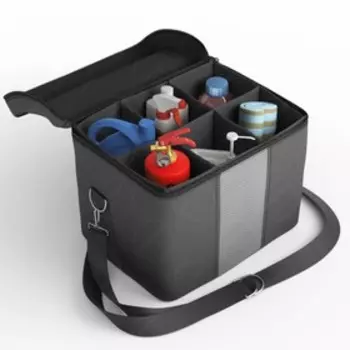 Автомобильная сумка, экокожа, серая