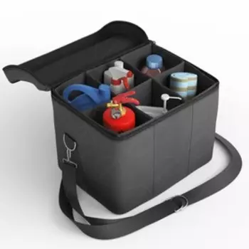 Автомобильная сумка, экокожа, тёмно-серая