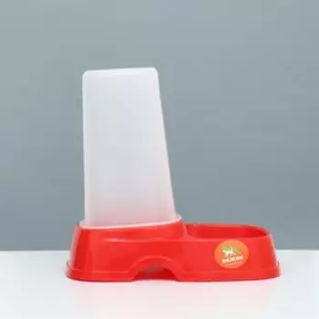 Автопоилка/автокормушка с мерным делением, 1.3 л, красная