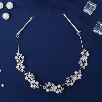 Аксессуар для волос «Джуди», бабочки, 26 см, серебро