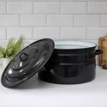 Бак эмалированный, 20 л, цвет графитовый