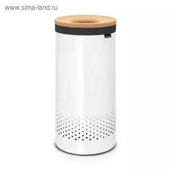 Бак для белья Brabantia, с пробковой крышкой, цвет белый, 35 л