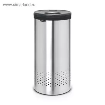 Бак для белья Brabantia, с пластиковой крышкой, цвет стальной матовый, 35 л