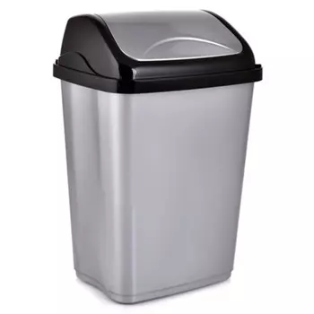 Бак для мусора пластиковый Vittorio Dustbin HobbyLife, крышка-маятник, 35 л, МИКС